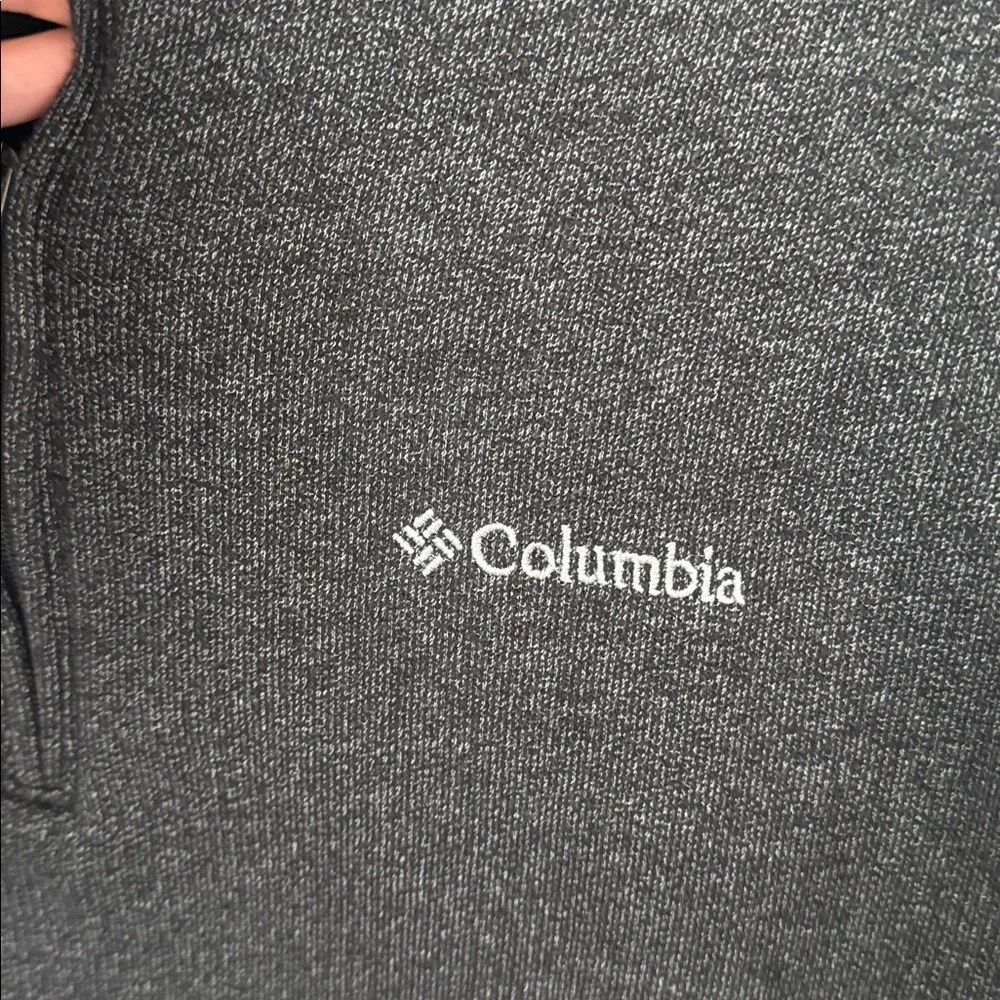 Columbia Men’s Gray Great Hart Mountain Fleece Quarter-Zip Pullover Large - Picture 3 of 6